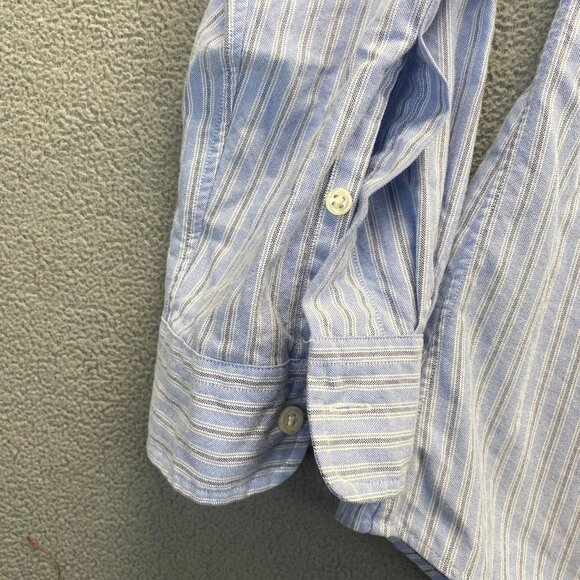 Ralph Lauren Dress Shirt Mens Size XXLarge Blue Striped Long Sleeve Button Up - Picture 7 of 9